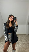 Sequin statement blazer - Silver