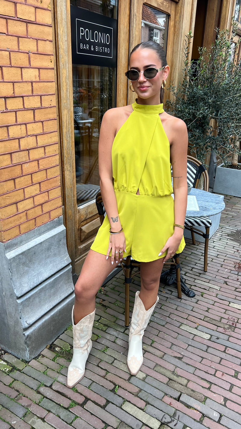 Ella Playsuit - Lime