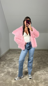 Faux Fur Jacket - Baby Pink