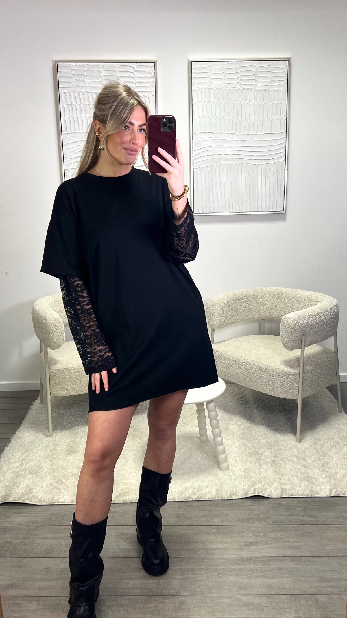 Lace Dress- Black