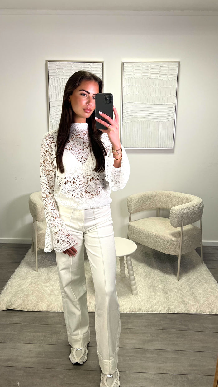 Ivy Lace Top - White