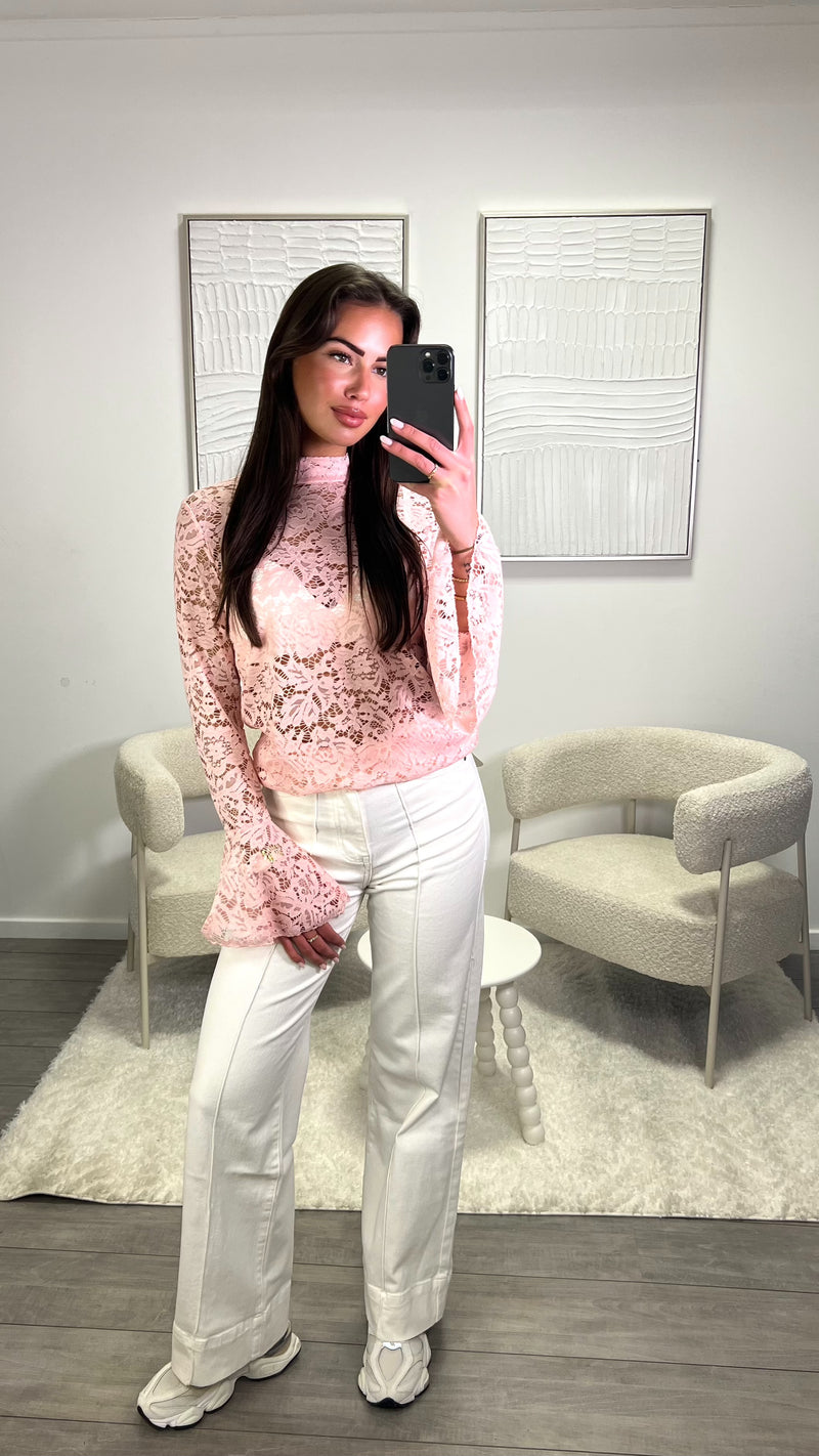 Ivy Lace Top - Pink