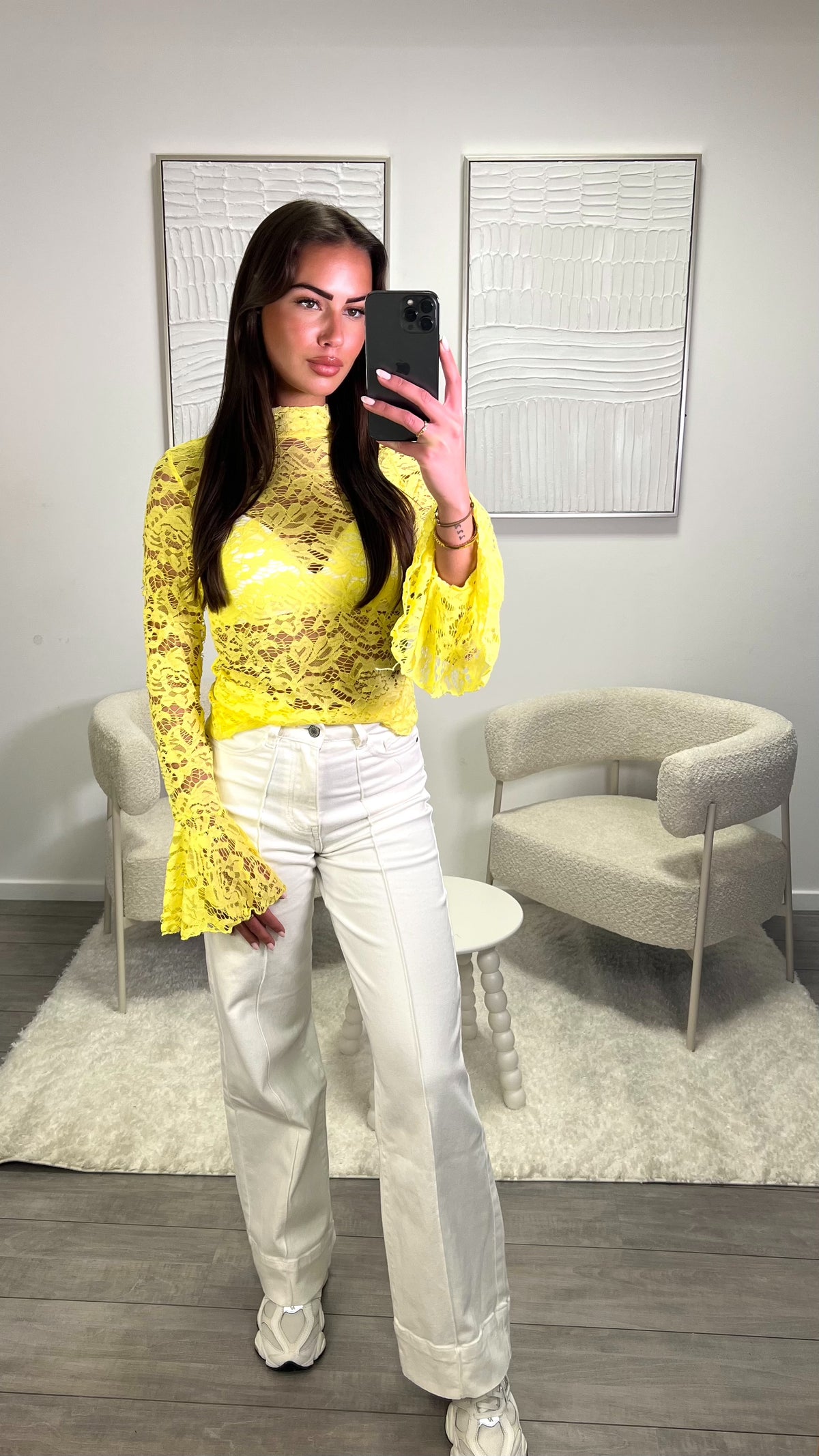 Ivy Lace Top - Yellow